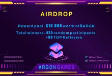 Argon Games Airdrop价值307美元的代币(约合20美元)-coinowo