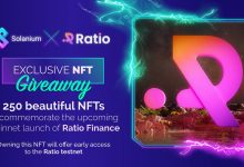 Ratio Finance将与Solanium合作空投赠送250个漂亮的NFT-coinowo